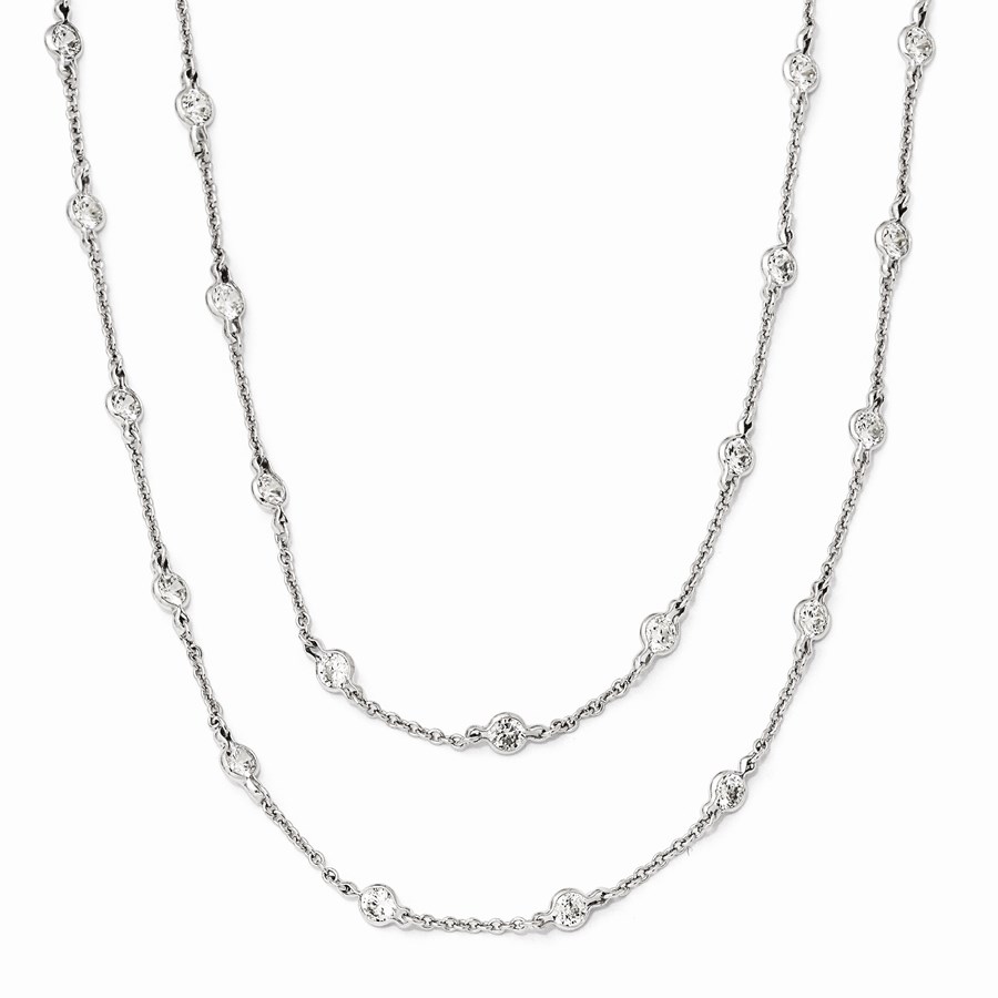 Sterling Silver Zirconia Necklace
