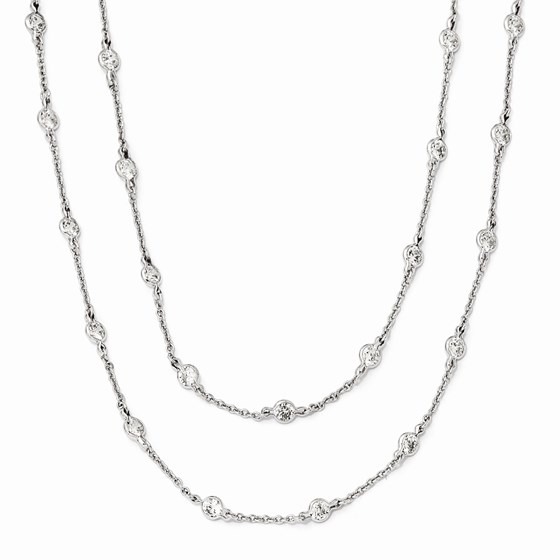 Sterling Silver Zirconia Necklace