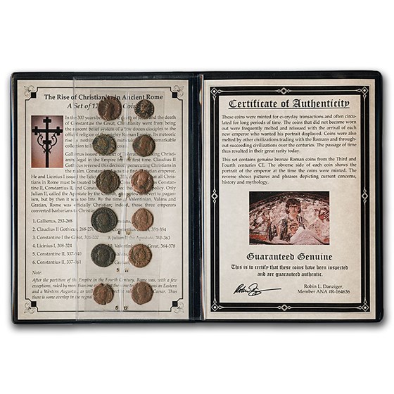 Story Album: Roman Bronze 12-Coin Collection Rise of Christianity Story Album: Roman Bronze 12-Coin Collection Rise of Christianity