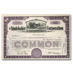 Studebaker Corporation Stock Certificate (Purple)
