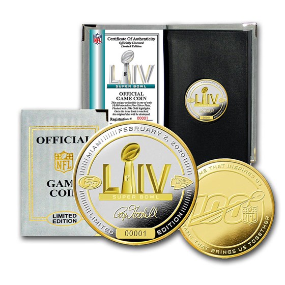 Super Bowl LIV Official 2-Tone Flip Coin - 49ers vs. Chiefs Super Bowl LIV Official 2-Tone Flip Coin - 49ers vs. Chiefs