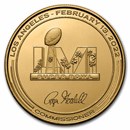 Super Bowl LVI Official Gold Gilded Flip Coin - Bengals vs. Rams