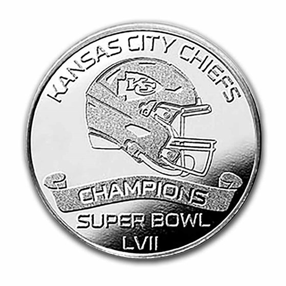 Buy Super Bowl LVII 1 oz Silver Champion Coin Kansas City Chiefs APMEX