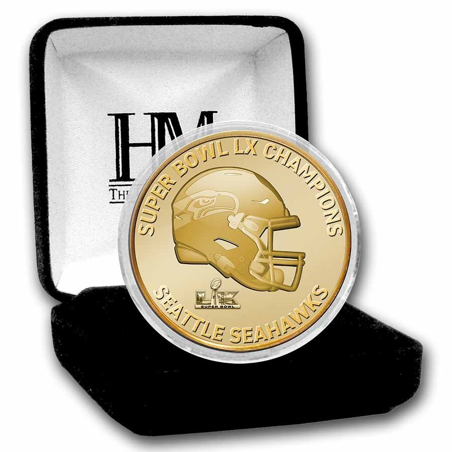 Buy Super Bowl LX Gold Plated Champ Seattle Seahawks Coin | APMEX