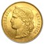 Switzerland Gold 20 Francs Helvetica (1883-1896) AU