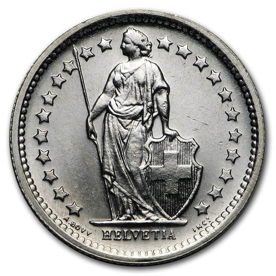 Switzerland Silver 1/2 Franc AU/BU (Random Year)