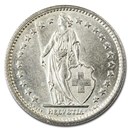 Switzerland Silver 2 Francs Avg Circ