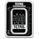 Tetris™ 1 oz Silver 40th Anniversary Colorized Bar in TEP
