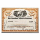 The American Tobacco Company Stock Certificate (Orange)