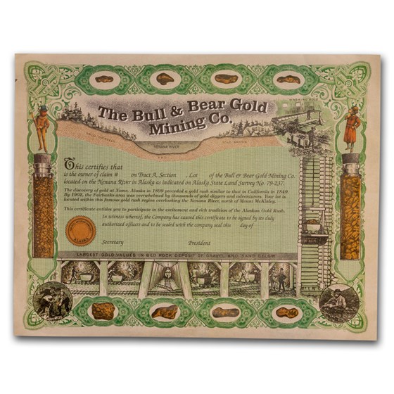 The Bull & Bear Gold Mining Co Alaska Claim The Bull & Bear Gold Mining Co Alaska Claim