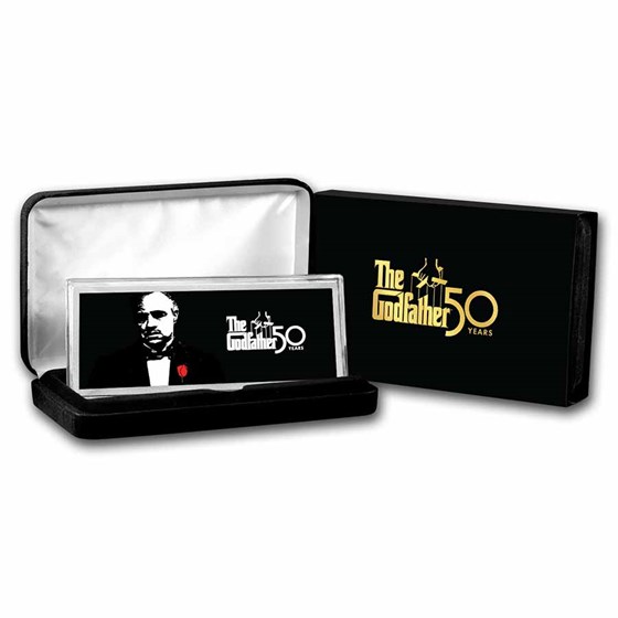 The Godfather 50th Anniversary 4 oz Colorized Silver Bar The Godfather 50th Anniversary 4 oz Colorized Silver Bar
