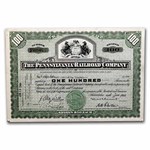 The Pennsylvania Railroad Company Older Stock Certificate (Green)