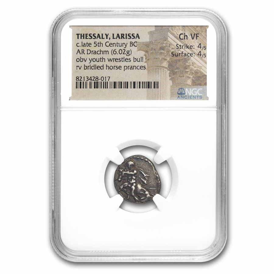 Thessaly, Larissa AR Drachm (c.late 5th Cent. BC) Ch VF NGC 4/4