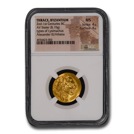 Thrace Byzantium AV Stater (2nd-1st century BC) MS NGC Thrace Byzantium AV Stater (2nd-1st century BC) MS NGC