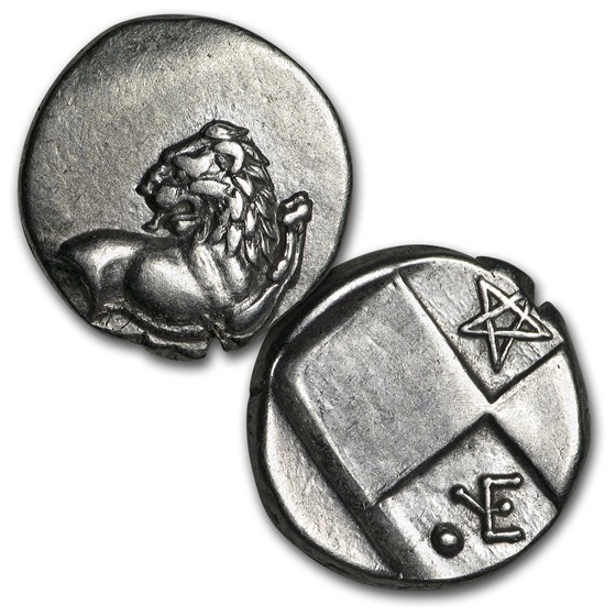Thrace Chersonesus Silver Hemidrachm Lion (400-350 BC) VG-XF Thrace Chersonesus Silver Hemidrachm Lion (400-350 BC) VG-XF