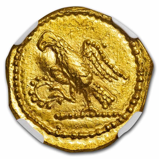 Thracian/Scythian Gold Stater Coson (after 54 BC) MS NGC