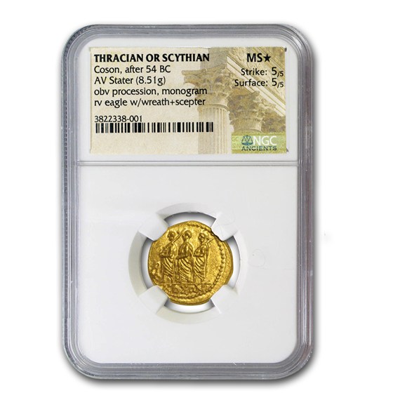 Buy Thracian/Scythian Gold Stater w/Monogram (1st Century BC) MS* NGC ...