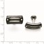 Titanium/SS Black Polished w/Cable Inlay Cuff Links