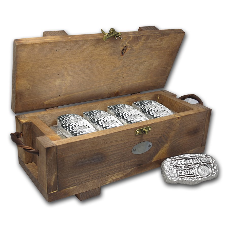 Buy Tombstone Wood Storage Box for Silver Bars | APMEX