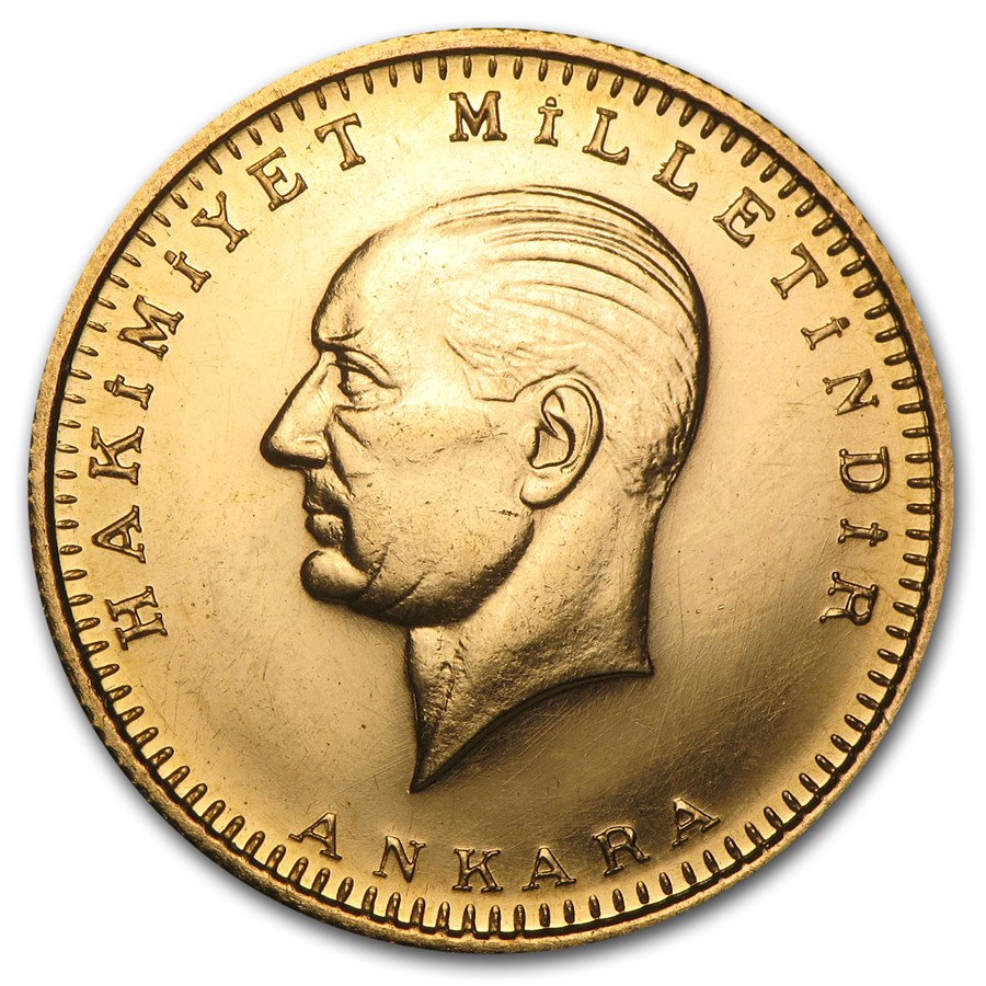 Turkey Gold 250 Atatürk Kurush (Random) AU