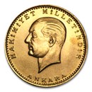 Turkey Gold 500 Atatürk Kurush (Random) AU