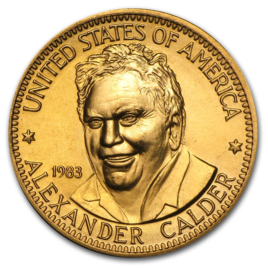 U.S. Mint 1/2 oz Gold Commemorative Arts Medal Alexander Calder