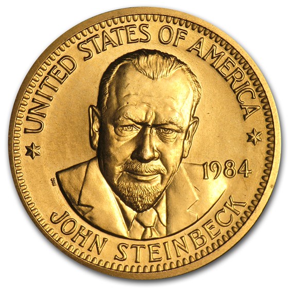 U.S. Mint 1/2 oz Gold Commemorative Arts Medal John Steinbeck U.S. Mint 1/2 oz Gold Commemorative Arts Medal John Steinbeck