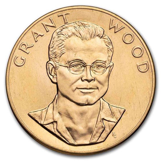 U.S. Mint 1 oz Gold Commemorative Arts Medal Grant Wood U.S. Mint 1 oz Gold Commemorative Arts Medal Grant Wood