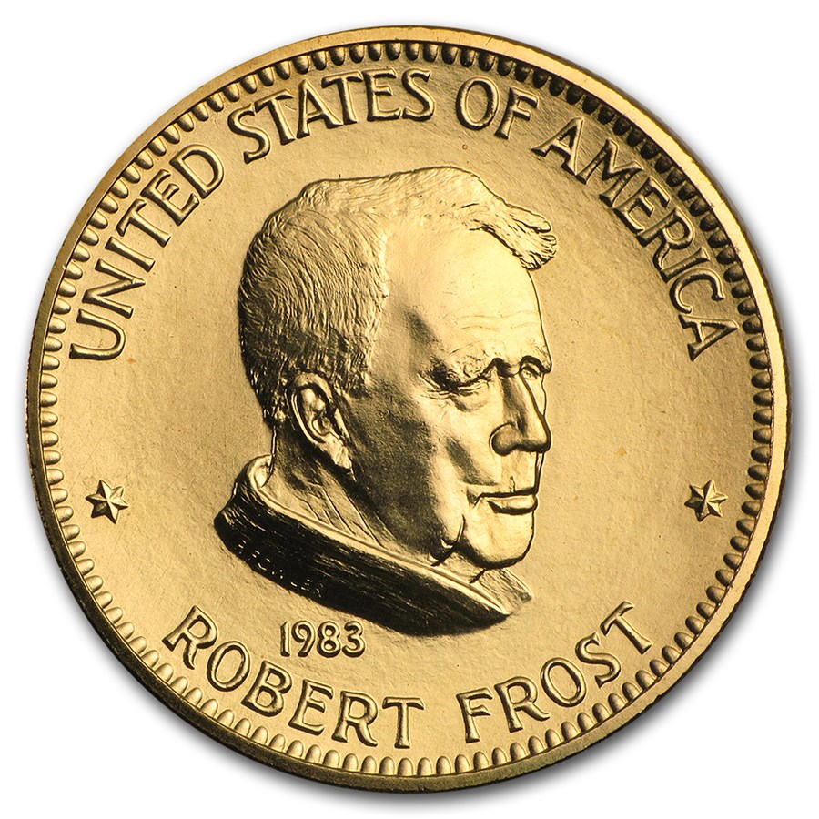 U.S. Mint 1 oz Gold Commemorative Arts Medal Robert Frost