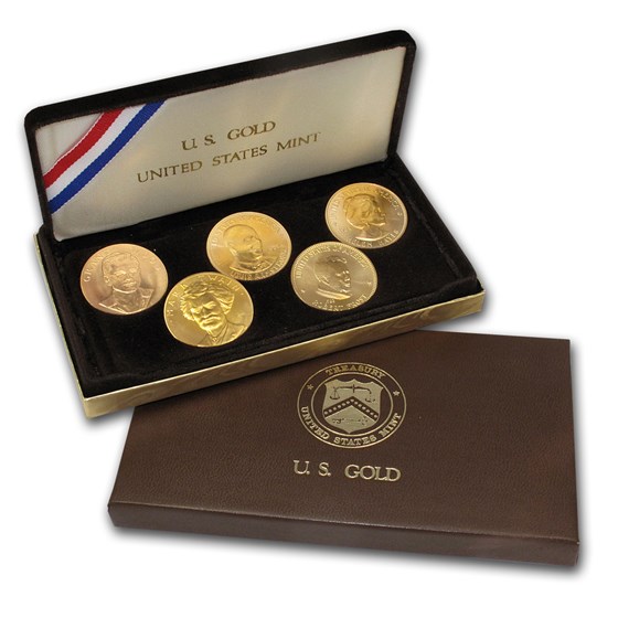 U.S. Mint 5-Coin 1 oz Gold Commemorative Arts Medallion Set U.S. Mint 5-Coin 1 oz Gold Commemorative Arts Medallion Set