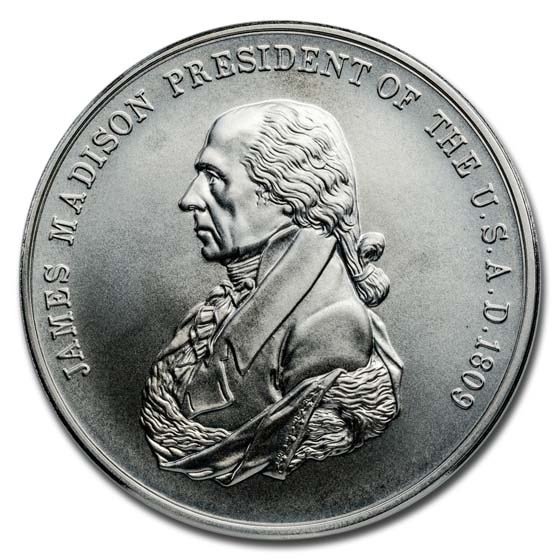 U.S. Mint Silver James Madison Presidential Medal U.S. Mint Silver James Madison Presidential Medal