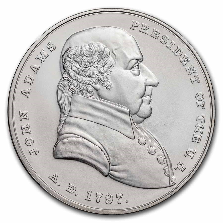 U.S. Mint Silver John Adams Presidential Medal (Capsule Only)