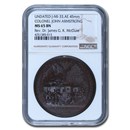 Undated Kittaning Destroyed Medal MS-65 BN NGC