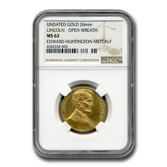 (Undated) Lincoln Gold Medal MS-62 NGC (Undated) Lincoln Gold Medal MS-62 NGC