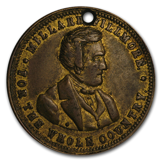 (Undated) Millard Fillmore Campaign Medal VF Details (Holed) (Undated) Millard Fillmore Campaign Medal VF Details (Holed)