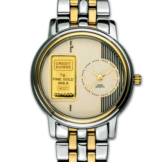 Unisex 1 gram Gold Credit Suisse Liberty Watch Unisex 1 gram Gold Credit Suisse Liberty Watch