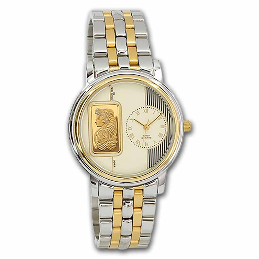 Unisex 1 gram Gold PAMP Fortuna Two-Tone Watch