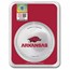 University of Arkansas 1 oz Silver Colorized Round (in TEP)