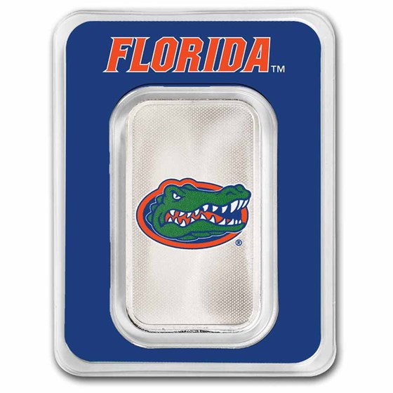 University of Florida 1 oz Silver Colorized Bar (in TEP) University of Florida 1 oz Silver Colorized Bar (in TEP)