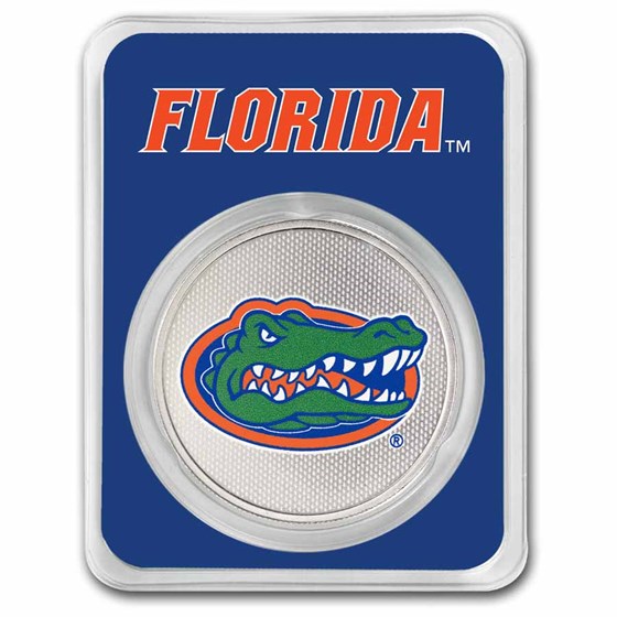 University of Florida 1 oz Silver Colorized Round (in TEP) University of Florida 1 oz Silver Colorized Round (in TEP)