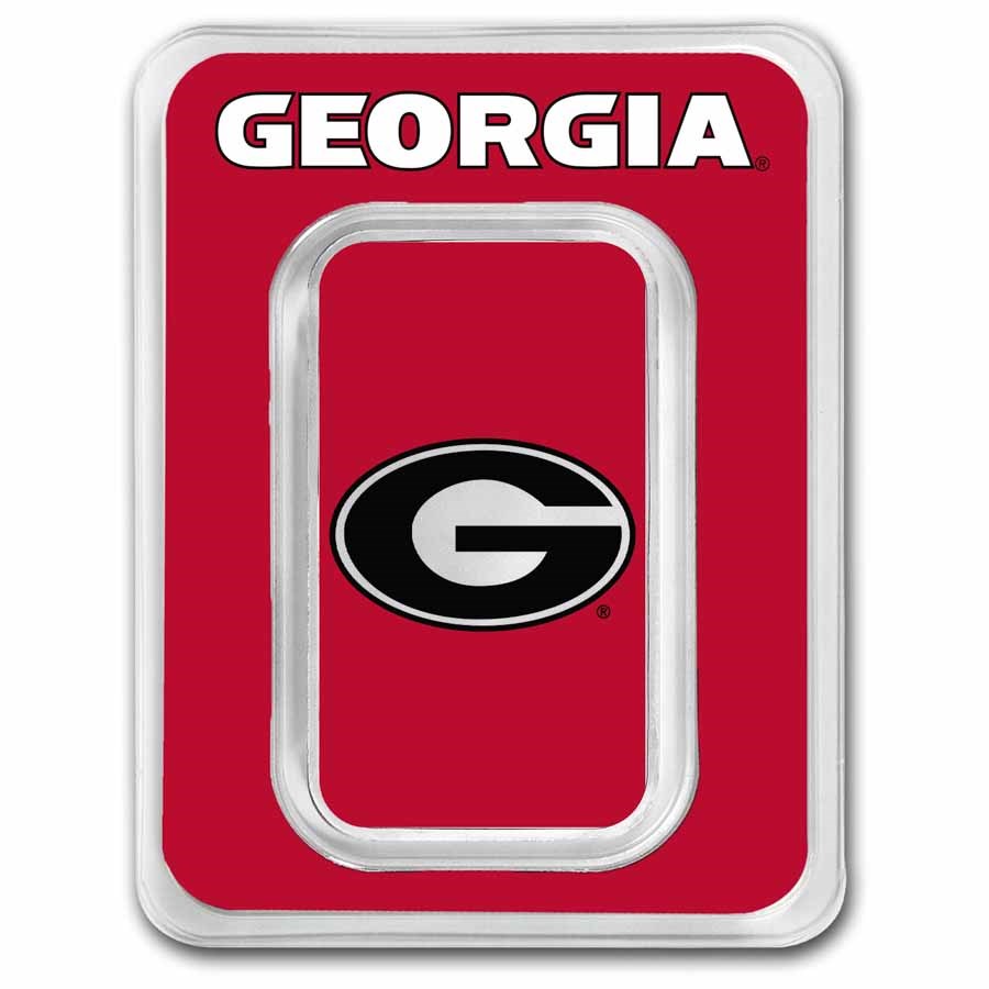 University of Georgia 1 oz Silver Colorized Bar (in TEP)