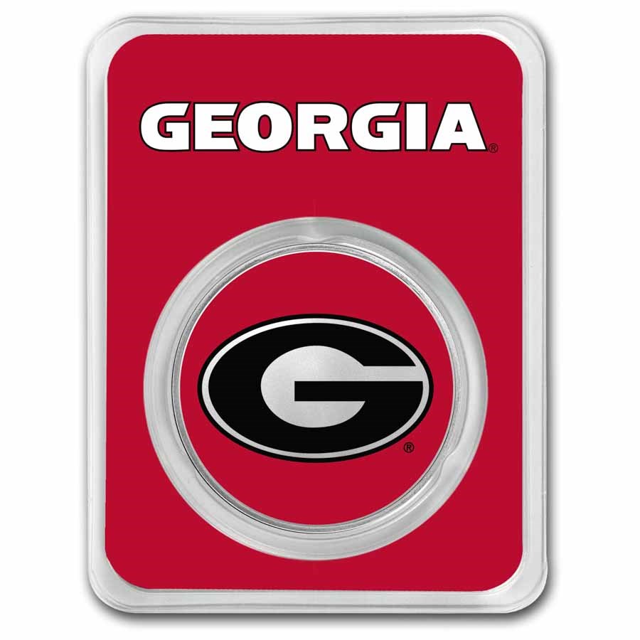 University of Georgia 1 oz Silver Colorized Round (in TEP)