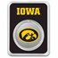 University of Iowa 1 oz Silver Colorized Round (in TEP)