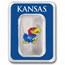 University of Kansas 1 oz Silver Colorized Bar (in TEP)