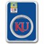 University of Kansas 1 oz Silver Colorized Round (in TEP)