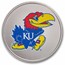 University of Kansas 1 oz Silver Colorized Round (in TEP)