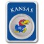 University of Kansas 1 oz Silver Colorized Round (in TEP)
