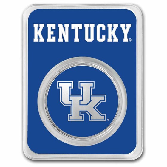 University of Kentucky 1 oz Silver Colorized Round (in TEP)