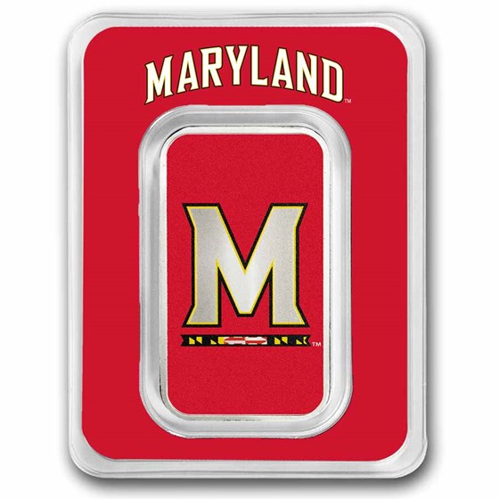 University of Maryland 1 oz Silver Colorized Bar (in TEP)