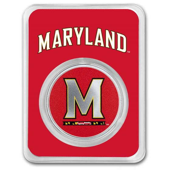 University of Maryland 1 oz Silver Colorized Round (in TEP)